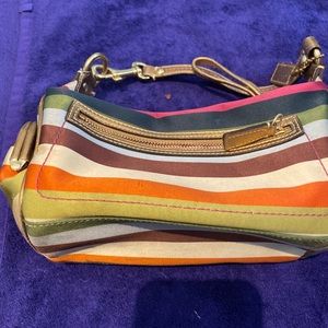 Striped Coach purse, for everyday use!